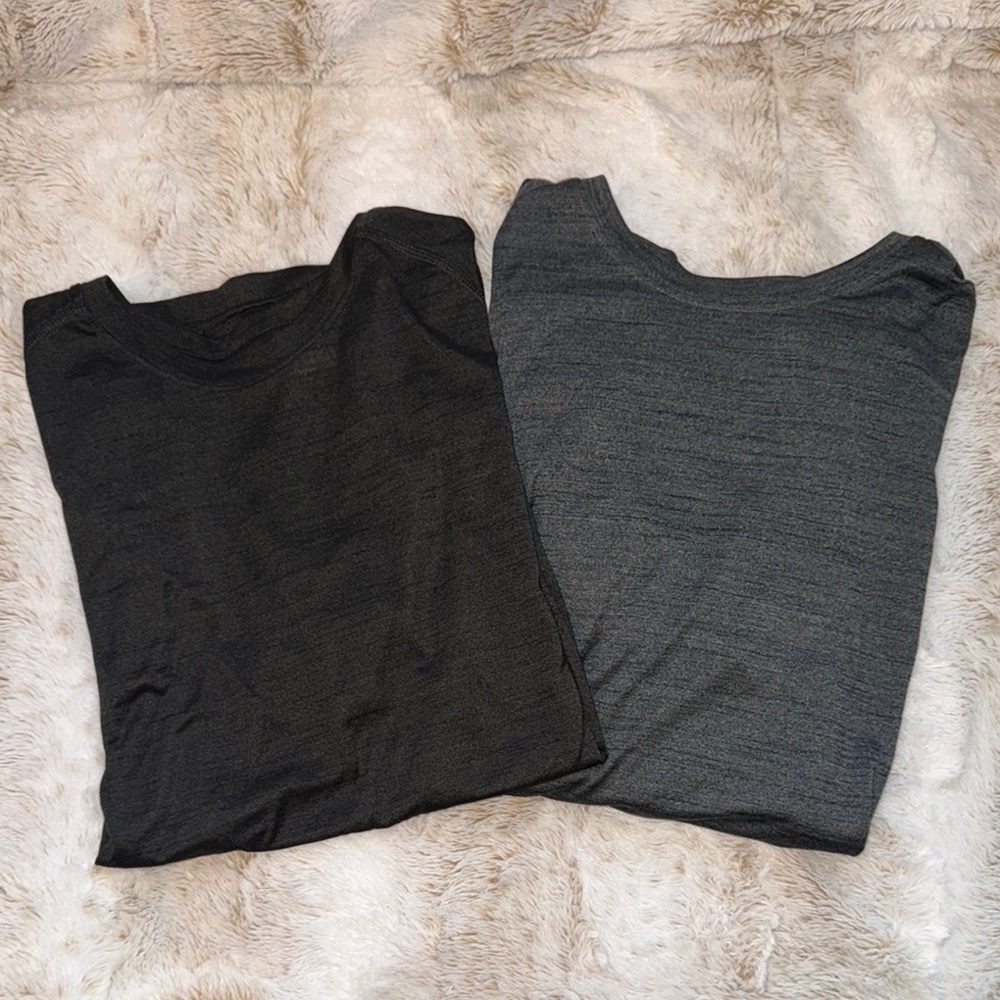 REI Black Short Sleeve & Grey Long Sleeve Hiking Shirts